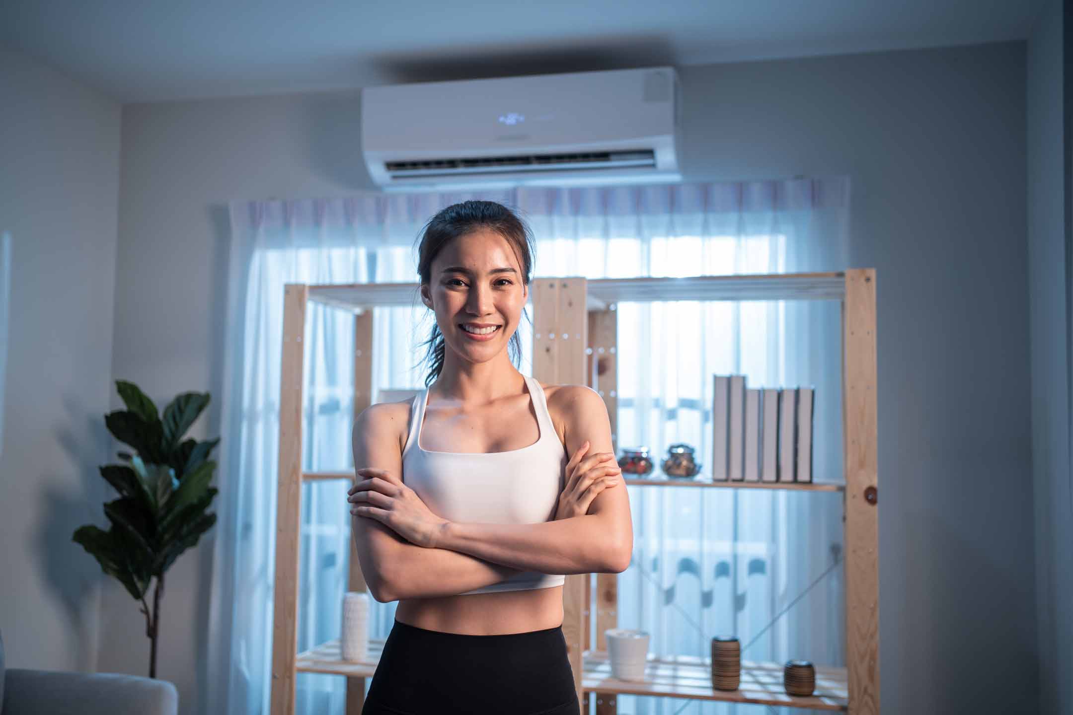 Air Conditioning Ductless Mini Split keeping girl cool in Texas
